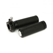 THROTTLE ASSY WITH GRIPS, DUAL CABLE Black  501309